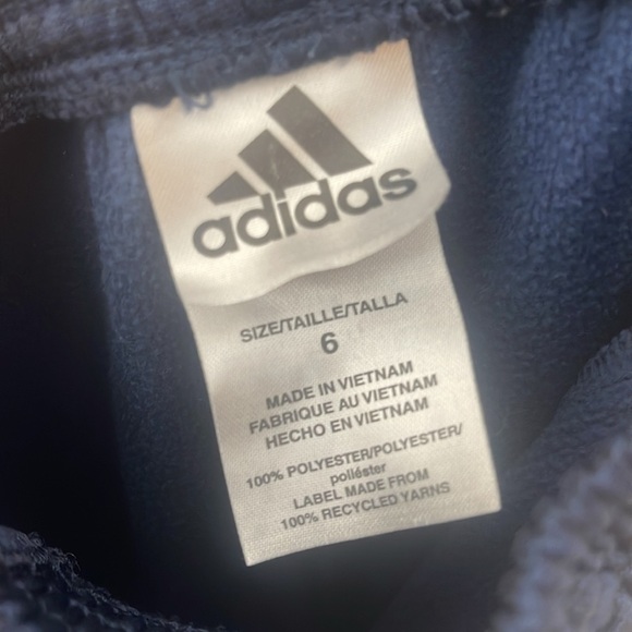 ❤️ ADIDAS Big Boys Focus Joggers Blue Sweatpants Size 6 - Picture 4 of 4